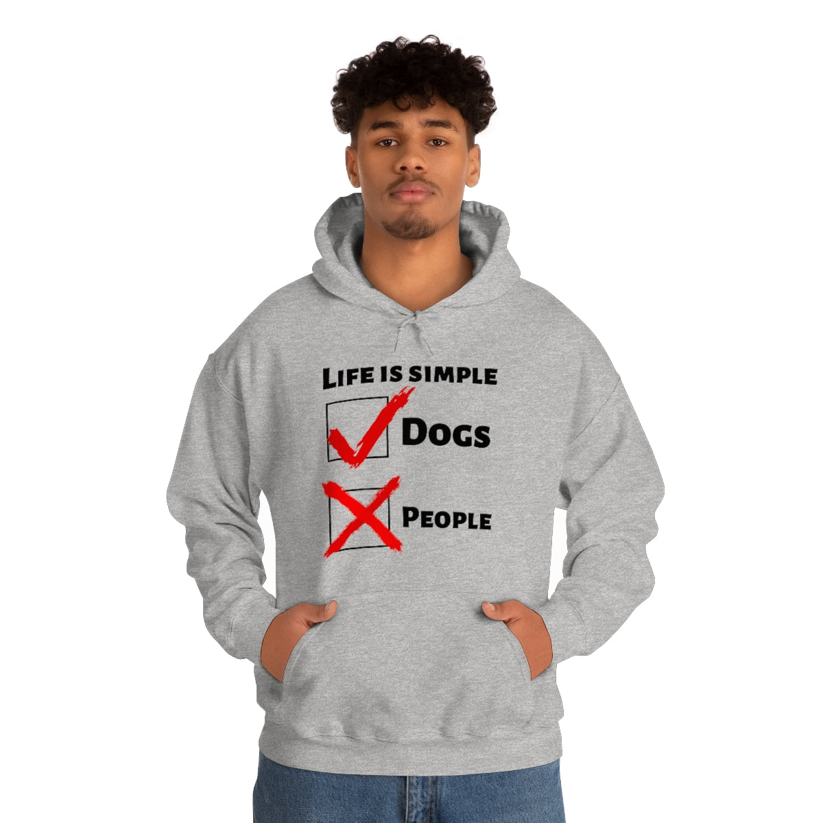 Life Is Simple Dogs/People Hoodie