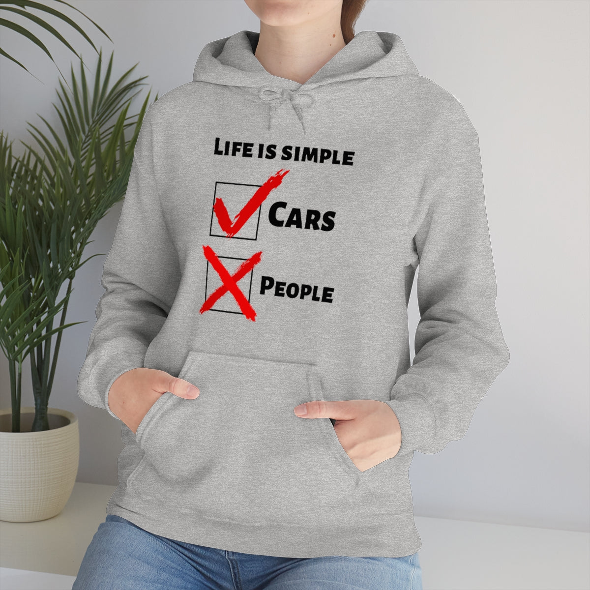 Life Is Simple Cars/People Hoodie