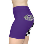 Load image into Gallery viewer, Purple Women&#39;s Race Biker Shorts (AOP)
