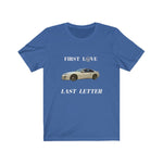 Load image into Gallery viewer, FIRST LOVE, LAST LETTER , NISSAN 300ZX Unisex Jersey Short Sleeve Tee
