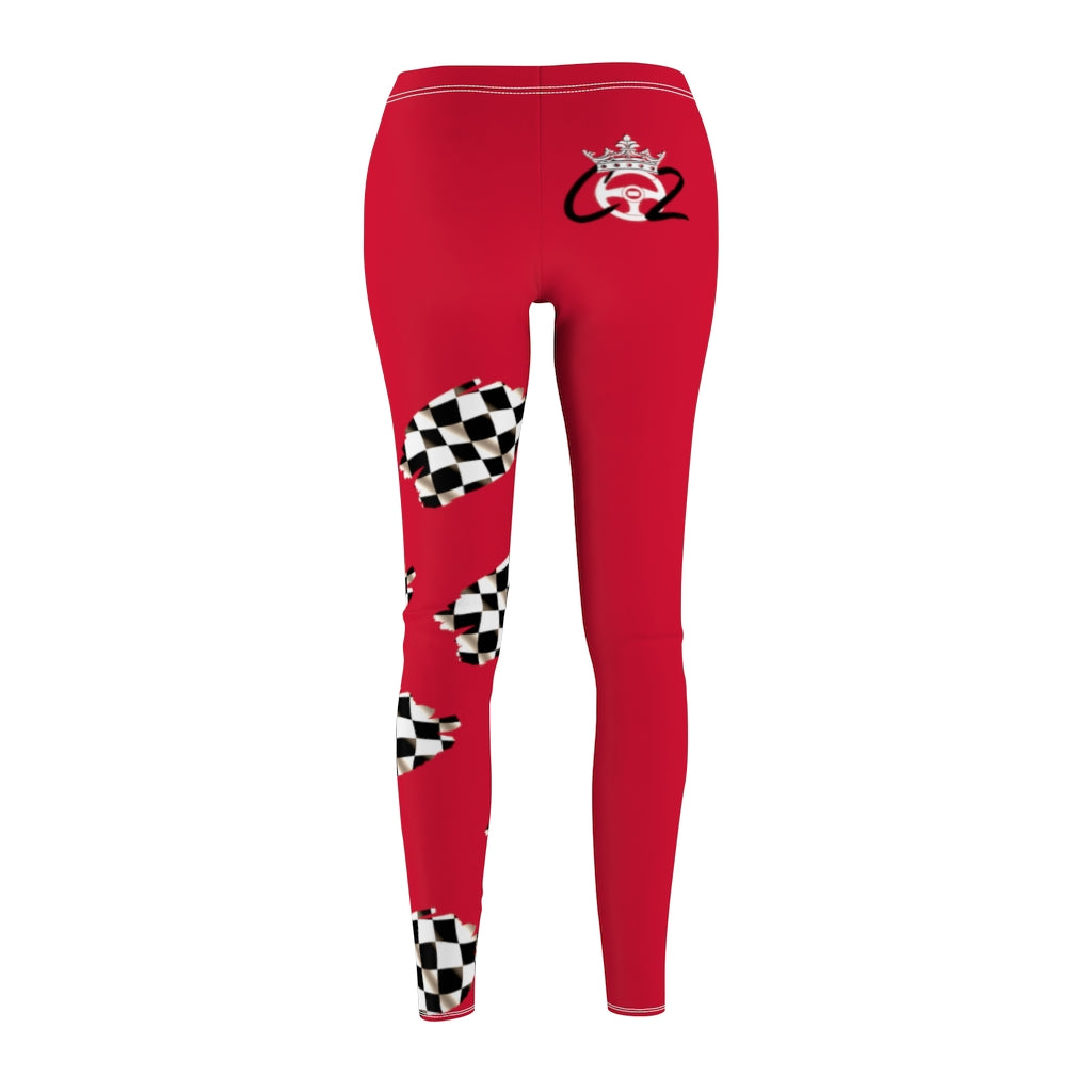 Racing Queen In Red Co2Passions™️ Women's Leggings