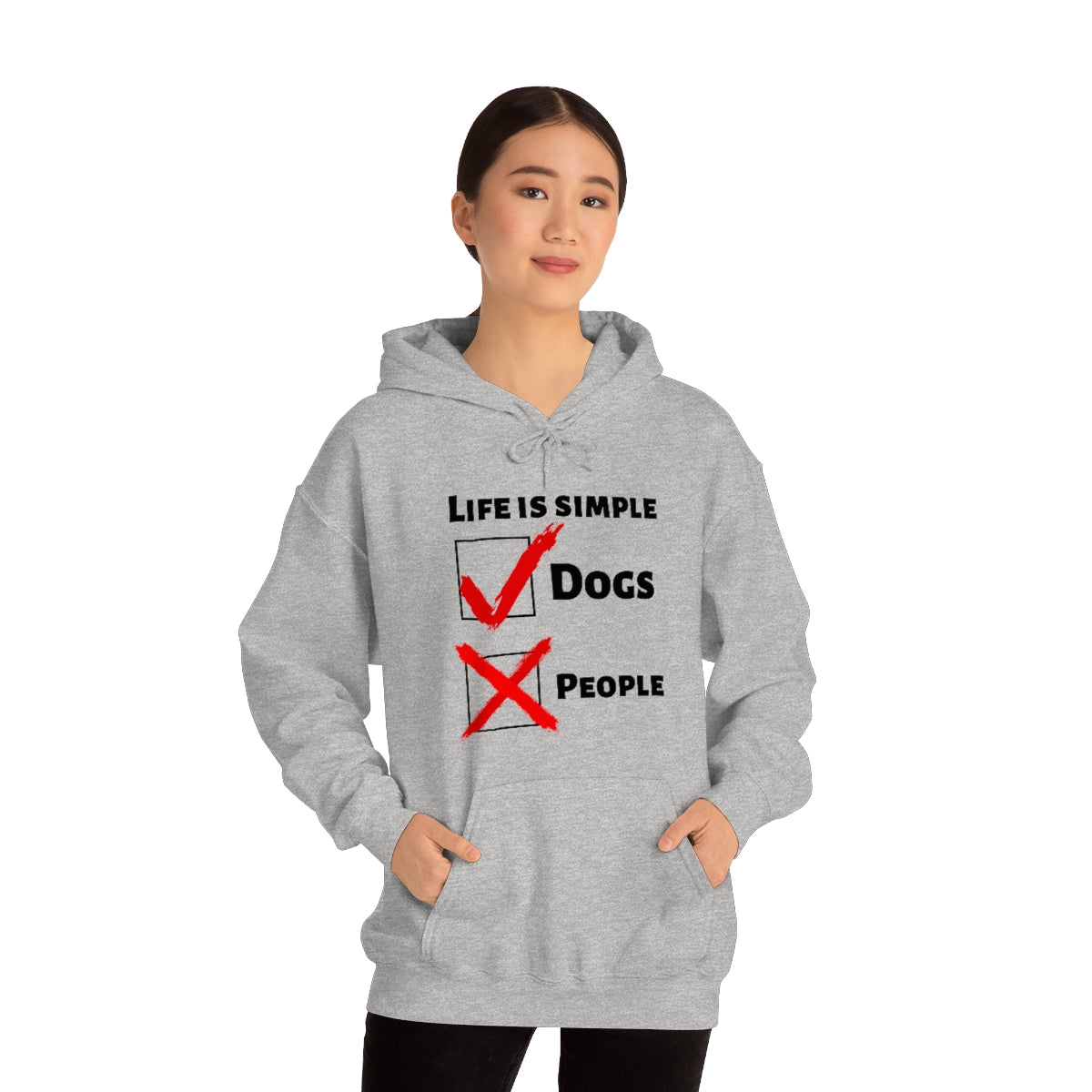 Life Is Simple Dogs/People Hoodie