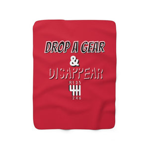 DROP A GEAR & DISAPPEAR Sherpa Fleece Blanket