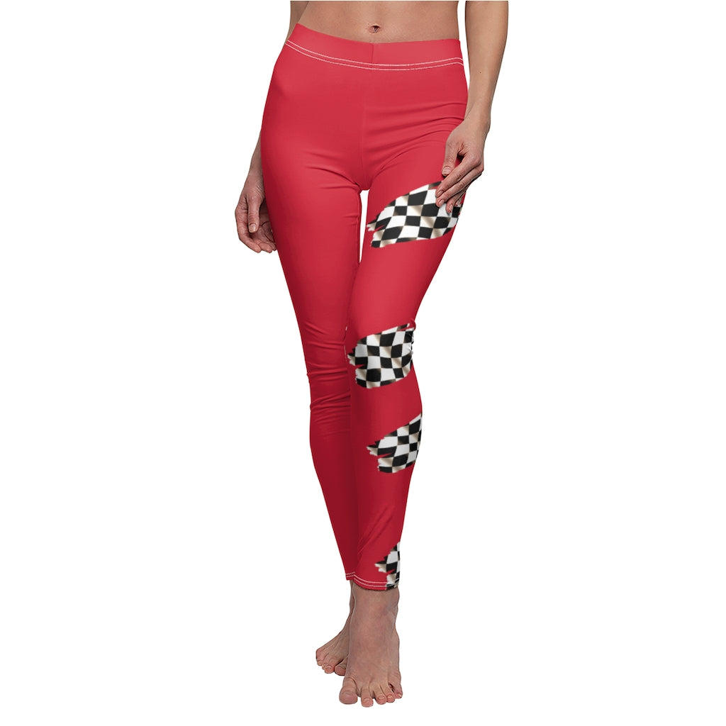 Racing Queen In Red Co2Passions™️ Women's Leggings