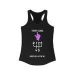 Load image into Gallery viewer, THIS GIRL DRIVES STICK! Women&#39;s Ideal Racerback Tank
