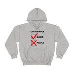 Load image into Gallery viewer, Life Is Simple Cars/People Hoodie
