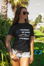 Load image into Gallery viewer, I SUPPORT MY MANS AUTO HOBBY Women&#39;s Tee
